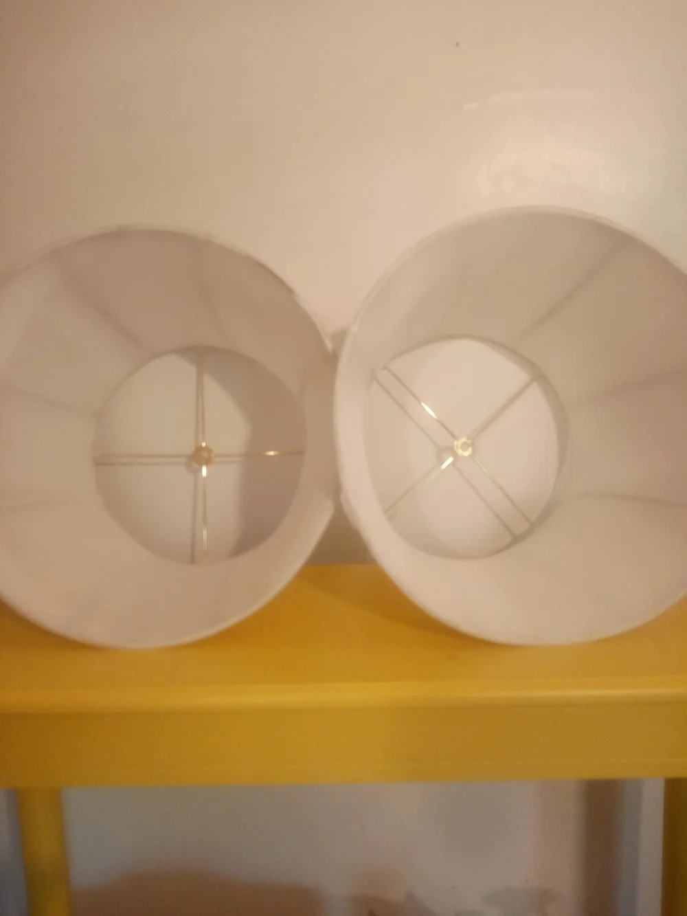 2 Vintage Silk Fabric Lamp Off White Lamp Shades